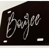 Boujee Car Tag Diamond Etched Engraved Vanity Front License Plate