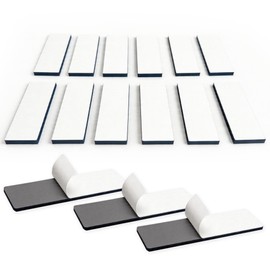 TSUYA Magnetic Strips, 0.15 inches（4mm）Thick Strong Adhesive Flexible Magnetic Tape (16 Pack, 3" x 1") for Fridge, Wall, DIY Craft Projects, Whiteboard, Signs, Sticky Magnet Strip