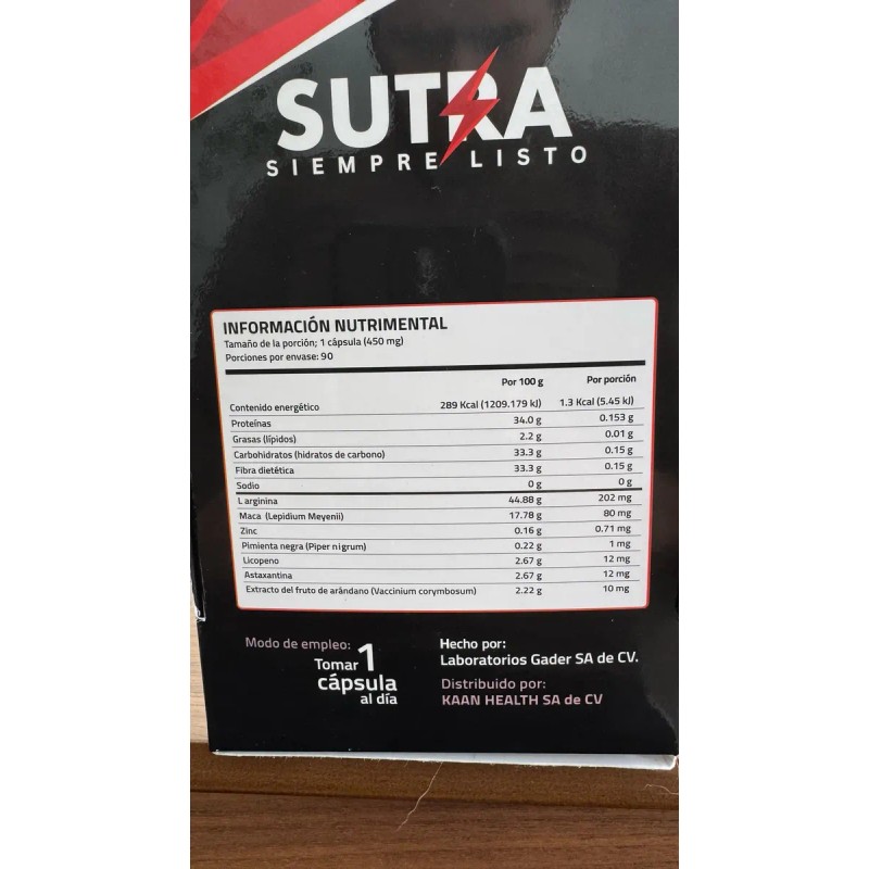 Suplemento Alimenticio Energía Vigor Mujeres Hombres