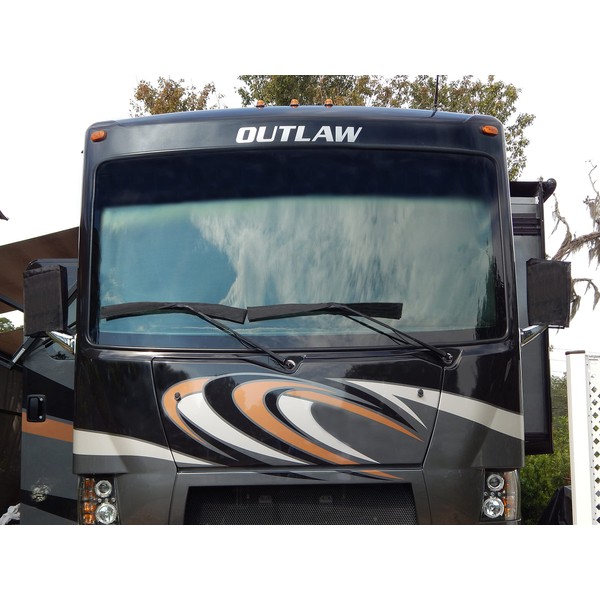A Set of 2 RV Windshield Wiper Blade Covers (Black,