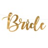 PartyDeco Banner Bride To Be in Gold Banner for Bachelorette