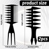 2PCS Mens Wide Tooth Comb, Double Sided Texture Comb Men
