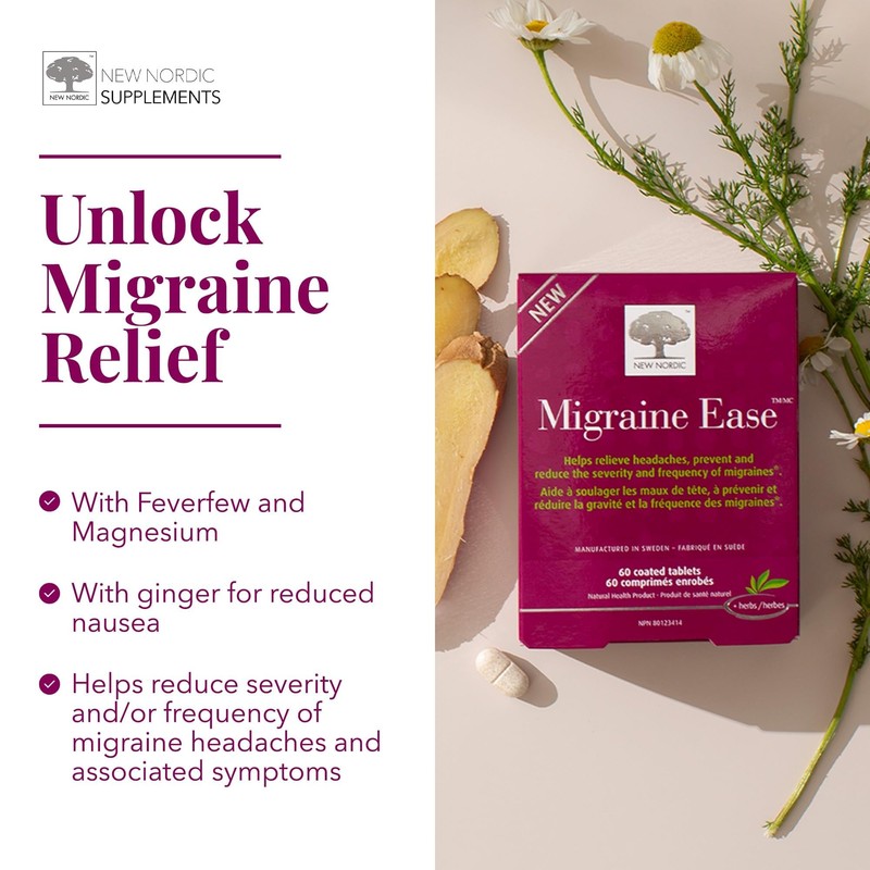 New Nordic Migraine Ease | Natural Migraine Relief Supplement for