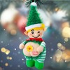 Ceoighe Musical Green Elf Christmas Ornament, Funny Sounding Christmas Tree