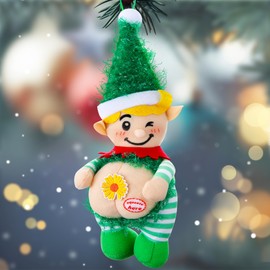 Ceoighe Musical Green Elf Christmas Ornament, Funny Sounding Christmas Tree Decoration, Stocking Stuffer, Nice Gag Elf, White Elephant Gift for Xmas Party Gift Exchange, Press for a Hilarious Tune