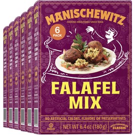Manischewitz Mediterranean Falafel Ball Mix, 6.4oz (6 Pack) | All Natural | Sugar Free | Good Source of Protein | Wholesome & Nutritious