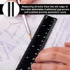 2 Pack 6 Inch Ruler,Metal Ruler,Mm,Metric,Small,Small Metal,Rulers,Millimeter Laser Engraved, for