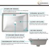 18 Inch Undermount Bathroom Sink Small Rectangle Undermount Sink White