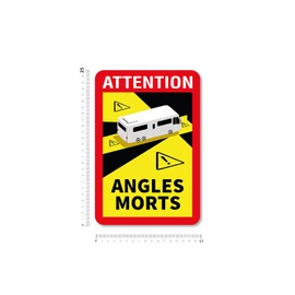 tradercat Tradercat Angles Morts Aufkleber fr Wohnmobil LKW Bus Aufkleber Frankreich fr toter Winkel Warntafel 25 x 17 cm Selbstklebend & Langlebig (3er Set Wohnmobil)