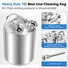 Dbgogo 2.5 Gallon Cleaning Keg Beer Line Cleaner Keg, 304