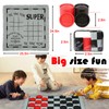 Giant Checkers Board Game Set,3 in 1 Tic Tac Toe