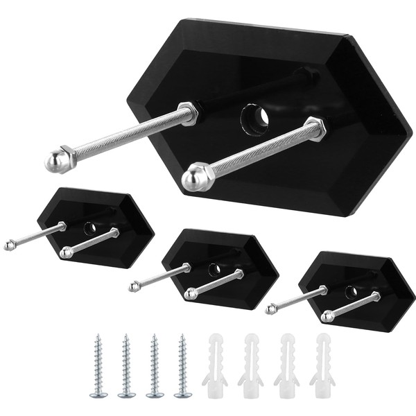 QWORK 4 Pack Skateboard Wall Mount Hanger for Deck Display