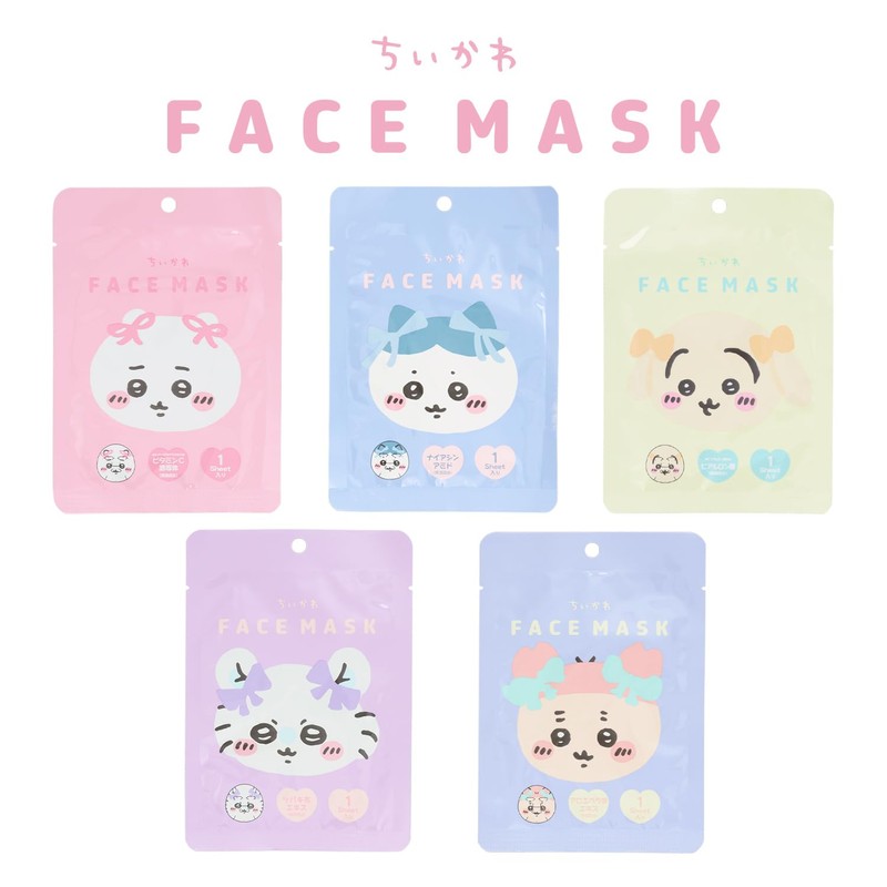 Shobido CW30798 Chiikawa Face Mask, Pack of 1 Sheet Mask