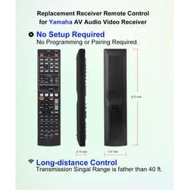 JISOWA Replacement for Yamaha AV Receiver Remote Control Universal RX-V367 RAV463 ZA11350 RX-V375 RX-V677 RX-V371 RAV331 WT92670 RX-V373 RAV432 RX-V577 RAV494 HTR-3063 RX-V473 RAV293 WR00270 RAV521