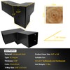 Qrooviiy 30 Degree Pegola Bracket Kits,3-Way Right Corner Woodwork Brackets