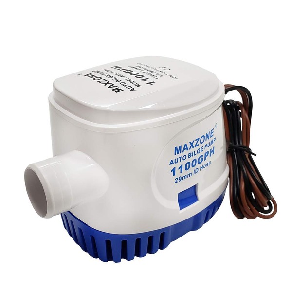 MAXZONE Automatic Submersible Boat Bilge Water Pump 12v 1100gph Auto with Float Switch