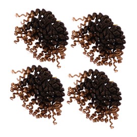 Baluue 4pcs Natural Crochet Braiding Hair Extensions for Women Spring Hair for Braids