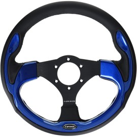 NRG Innovations RST-001BL Reinforced Steering Wheel (320mm Sport Steering Wheelwith Blue Trim)