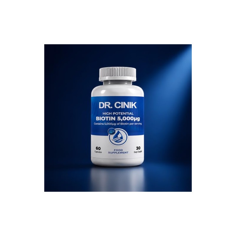 DR. CINIK Biotin 5000 mcg per Daily Serving, Vitamin B7