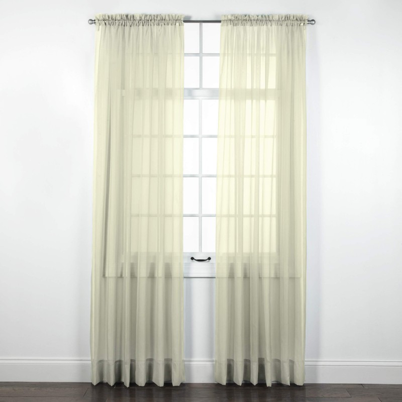 Stylemaster Elegance Sheer Voile, 60" X 95" | Panel, Beige