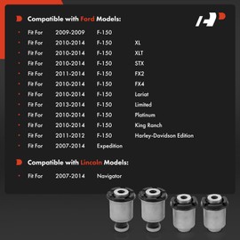 A-Premium 4 x Front Lower Control Arm Bushing Kit, Compatible with Ford F-150 F150 2009-2014, Expedition 2007-2014 & Lincoln Navigator 2007-2014