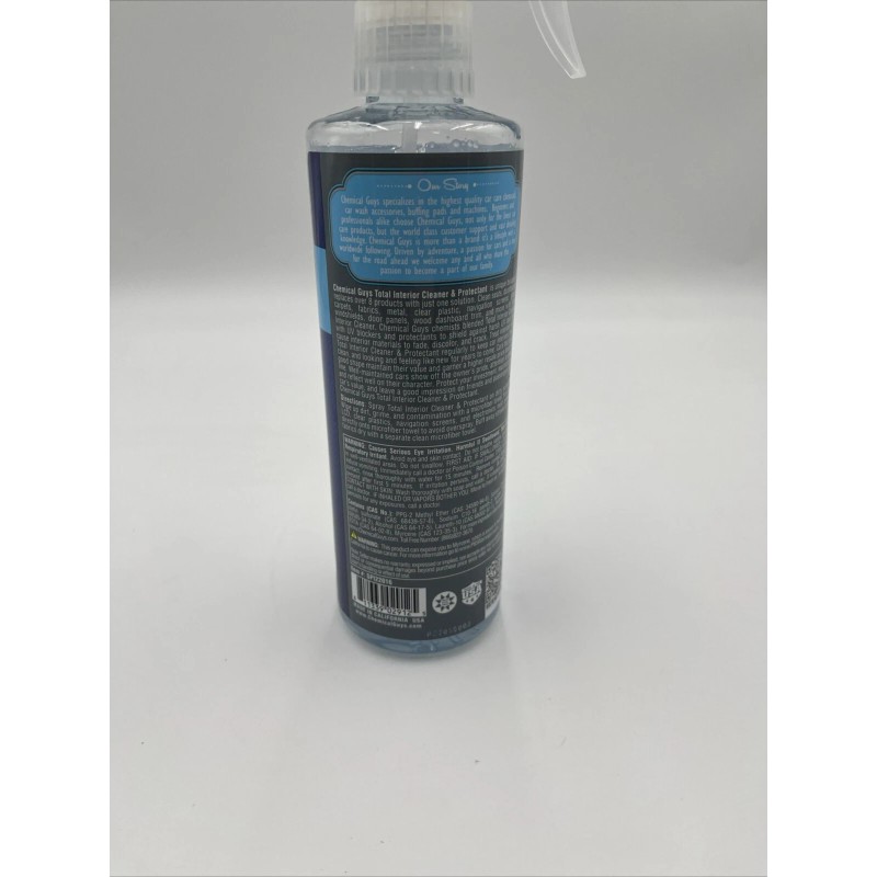 CHEMICAL GUYS TOTAL INTERIOR CLEANER & PROTECTANT- DASH -GLASS -LEATHER