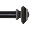 KAMANINA Black Curtain Rods for Windows 72 to 144 Inch,