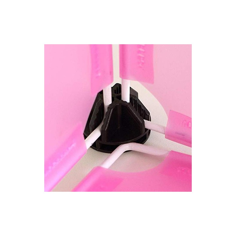 QUUPY 12Pcs Black Plastic Wire Cube Connectors Wire Grid Cube