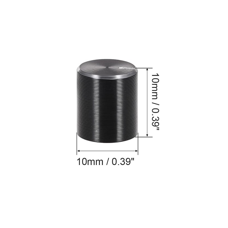 sourcing map 5 x Aluminium Volume Control Potentiometer Knurled Shaft
