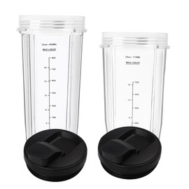 Blender Cups for Ninja, Blender Replacement Parts, 950ml Cup & 710ml Cup Blender Bottle Jar Blender Accessories for Ninja BL450, BL480, BL680, BL2012, BL2013, BN751, BN801, BN800, SS101