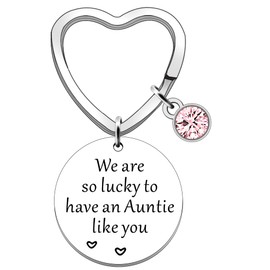 JETTOP Auntie Gifts from Nephew Niece Mothers Day Gifts for Auntie Birthday Christmas We are So Lucky to Have an Auntie Like You Presen