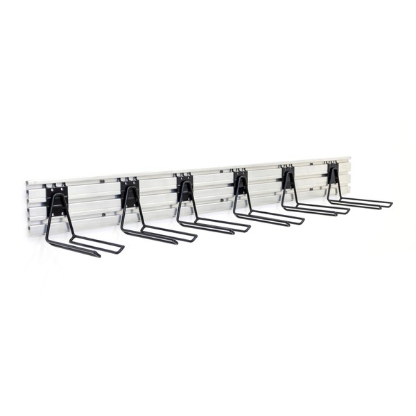 One (1) 48inch Wide Aluminum Slatwall Panel and Six (6)