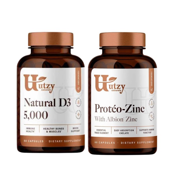 Utzy Naturals Immune Basics Bundle | Natural D3 5000IU and