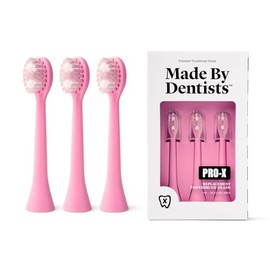 Made by Dentists Cabezales de repuesto PRO‑X compatibles con el cepillo de dientes sónico PRO‑X (paquete de 3) – Diseño profesional, eliminación profunda de placa, cerdas suaves, aptos para viajes, co