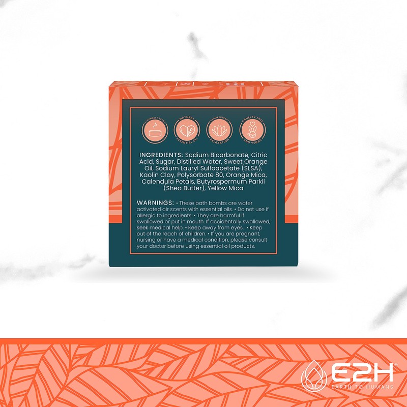 E2H Energy Bath Bomb - Orange Scent