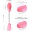 Facial Cleansing Brush,2 in 1 Silicone Face Scrubber for Exfoliating,Massaging,Remove