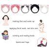 Onwon 5 Pcs Cat Ear Headbands, Washing Face Shower Headbands,