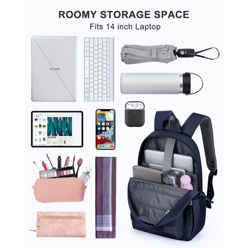 HOMIEE Lightweight Stylish Casual Backpack, Laptop Backpack Water-Resistant Daypack, Travel/School/Casual/Work