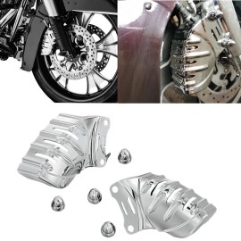 Unbranded Chrome Front Brake Caliper Insert For Harley Road King Street Glide FLHXS FLHX