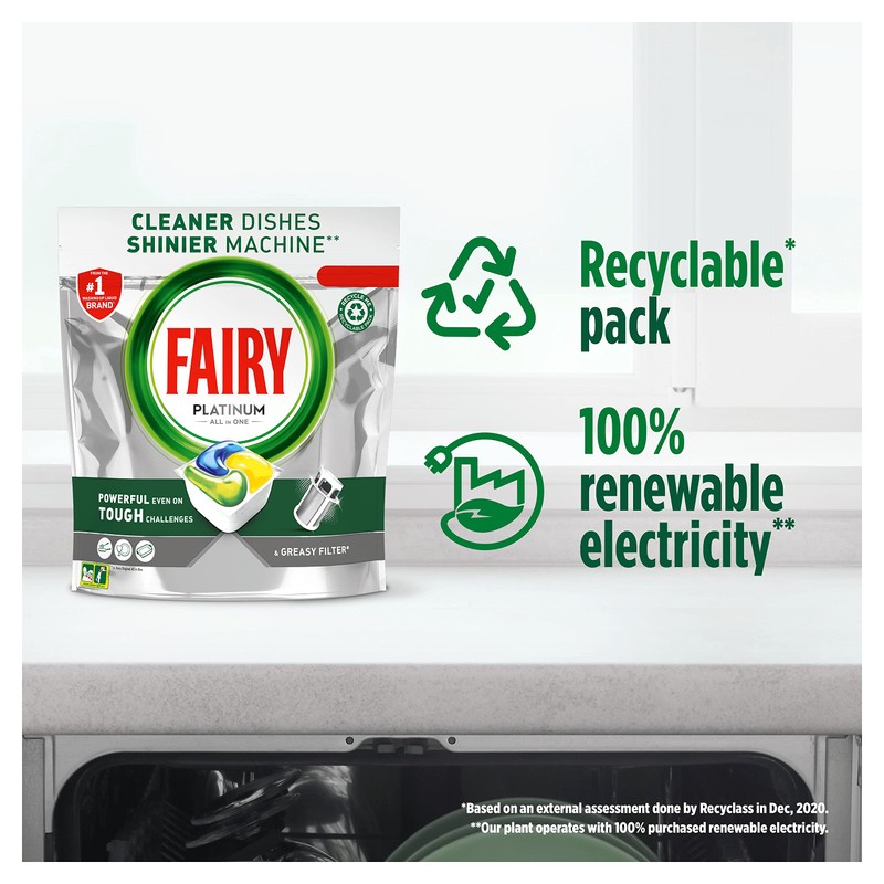 Fairy Platinum Lemon All-In-1 Dishwasher Tablets Bulk, Fairy Dishwasher Tablets