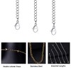 10Pcs Stainless Steel Necklace Extender Chain Links, Silver Necklace Extenders