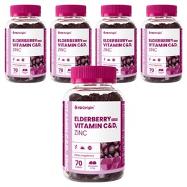 Ende Origin Elderberry Flavored Vitamin C & D Zinc, 70 tablets, 5 pcs / 엔젯오리진 엘더베리 플레이버 비타민C&D 아연, 70정, 5개