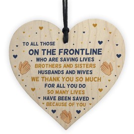 RED OCEAN Thank You Gift For NHS Nurses And Doctors Wooden Heart Special Poem Keepsake