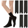 Qzkouma FEND-45 Women's 2 Toe Socks, 5-Pair Set, Cotton Blend,