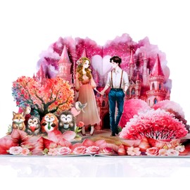 CUTPOPUP Love is in the Air - Valentines Cards 2025, Pop Up Valentines Day Card for Her, Him, Husband, Wife, Couple, Boyfriend, Girlfriend, Kids, Anniversary Card (Love Land) US8-LO182UK