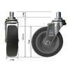 Uei Caster: L Series LT Type Free-Caster Elastomer Car Wheel
