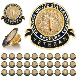 Sasylvia 100 Pcs Veteran Day Label Pins Bulk Military Lapel Pin Veteran Flag Hat Pins for US Veterans Day (Eagle)