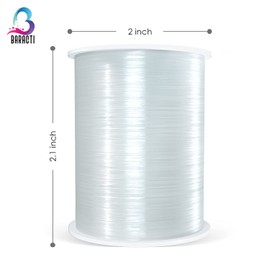 Baracti Elastic String for Bracelet - Perfect 0.8mm Stretchy Cord – Strong Thread for Jewelry Making, Beading - Clear Wire for Everyday Craft
