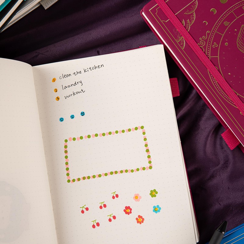 TIEFOSSI Constellations Notebook, A5 Polka Dot Hardback 100 gsm 400