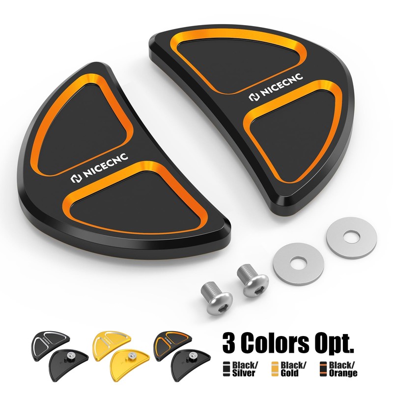 NICECNC Orange Batwing Fairing Rearview miirror Hole Inserts Screws Compatible